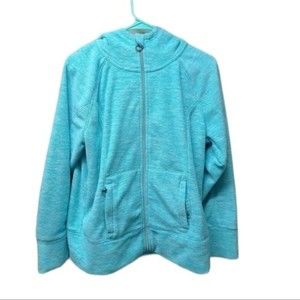Kenneth Cole Unlisted womens teal zip up jacket with media pocket large